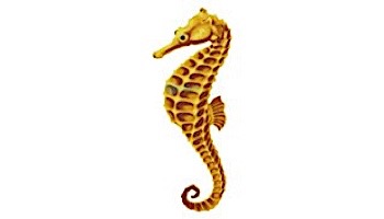 Porcelain Mosaic | Yellow Seahorse | 3 inches x 6 inches | PORC-SH17YE-6