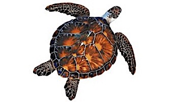 Porcelain Mosaic Sea Turtle Brown | 10"x10" | PORC-BT10-10