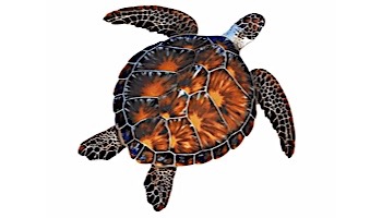 Porcelain Mosaic Sea Turtle Brown | 24"x24" | PORC-BT10-24