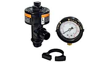 Pentair High Flow Air Relief Assembly | Twist Type | Includes Pressure Gauge | 98209800