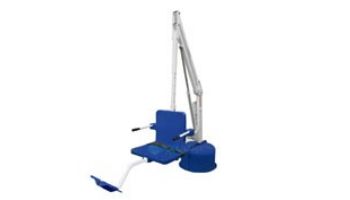 Aqua Creek Revolution Pool Lift | No Anchor | White Powder Coat with Blue Seat | F-702RLNA