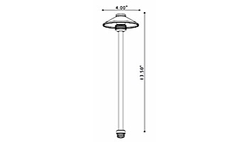 FX Luminaire | PiattinoVestito Copper 10 Watt Pathlight | PV-10-12R-CU | 223410