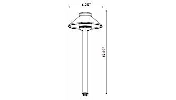 FX Luminaire DL Pathlight | 20 Watt | 8 Riser | Copper | DL208RCU