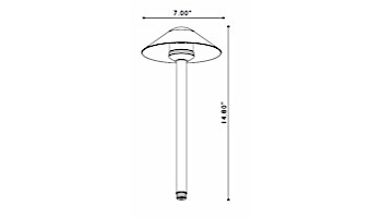 FX Luminaire | Crescente Alba Copper 20W Pathlight | CA-20-18R-CU | 222650