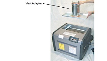 Hayward Negative Pressure Vertical Indoor Vent Adapter Kit for H250 Universal Heaters | 6" Diameter | UHXNEGVT12506