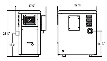 Hayward H-Series Induced Draft Above Ground Pool & Spa Heater | 100,000 BTU | Natural Gas | H100ID1