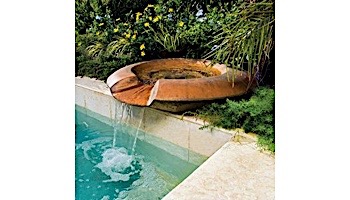 Inter-Fab WOK Water Flow System for Pools and Ponds with Short Height Pedestal | True Copper | WOK-SPILL-S-32