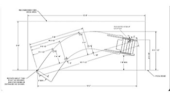 Inter-Fab City 2 Pool Slide | Left Curve | Gray | CITY2-CLG