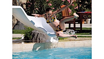 Inter-Fab Zoomerang Pool Slide | Right Curve | White | ZM-CR-SS