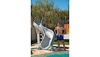 Inter-Fab Zoomerang Pool Slide | Right Curve | White | ZM-CR-SS