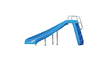 Inter-Fab White Water Pool Slide | Right Curve | Blue | WWS-CRB-SS