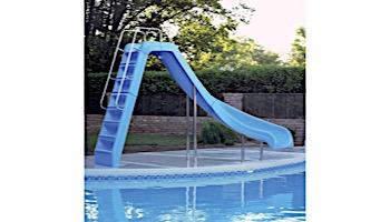 Inter-Fab Wild Ride Pool Slide | Left Curve | Blue | WRS-CLB-SS