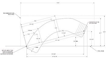 Inter-Fab White Water Pool Slide | Right Curve | Gray | WWS-CRG-SS