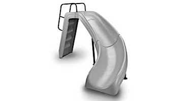 Inter-Fab White Water Pool Slide | Right Curve | Gray | WWS-CRG-SS