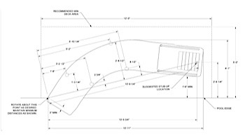 Inter-Fab Wild Ride Pool Slide | Right Curve | Gray | WRS-CRG-SS