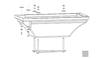 Inter-Fab 6' La Mesa Acrylic Base Only with Jig | Gray | LAM6-9