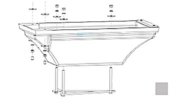 Inter-Fab 6' La Mesa Acrylic Base Only with Jig | Gray | LAM6-9