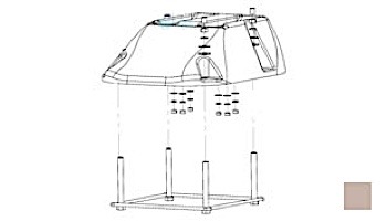 Inter-Fab Edge Fiberglass Diving Base Only with Jig | Tan | EDGE-BASE-7