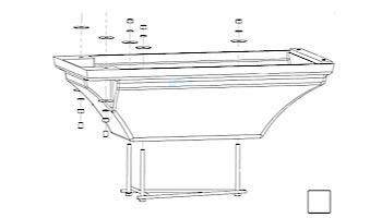 Inter-Fab 8' La Mesa Acrylic Base Only with Jig | White | LAM8