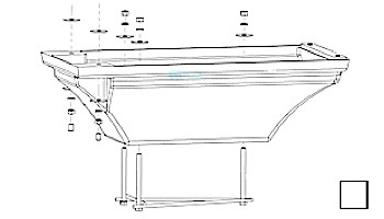 Inter-Fab 8' La Mesa Acrylic Base Only with Jig | White | LAM8