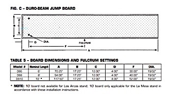 Inter-Fab Duro-Beam aquaBoard™ 2-Hole Diving Board 6' Tan with Tan Top Tread | DB6-7