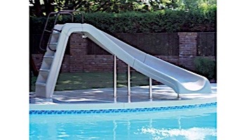 Inter-Fab White Water Pool Slide | Left Curve | Tan | WWS-CLT-SS