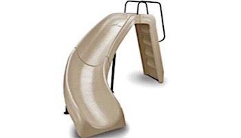 Inter-Fab White Water Pool Slide | Left Curve | Tan | WWS-CLT-SS