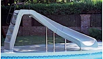 Inter-Fab White Water Pool Slide | Right Curve | Tan | WWS-CRT-SS