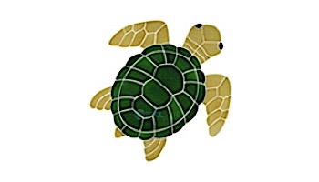 Artistry In Mosaics Turtle Classic Topview Natural Mosaic | Medium - 16" x 15" | TURNATTM