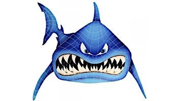 Artistry In Mosaics In Your Face Shark | 38" x 42" | SFABLUOL