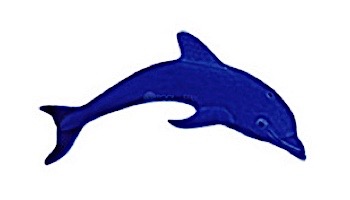 Artistry In Mosaics Mini Dolphin Mosaic | Dark Blue - 6" x 2" | DMIDBLRB