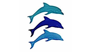 Artistry In Mosaics Mini Dolphin Mosaic | Light Blue - 6" x 2" | DMILBLRB