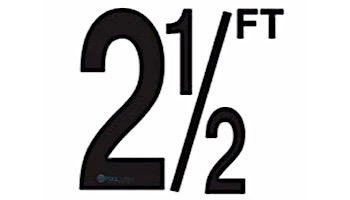 Depth Marker 5" Frost proof tile | 2 1/2 FT Non-Skid | DM52-2025