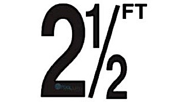 Depth Marker 5" Frost proof tile | 2 1/2 FT Smooth | DM51-2025