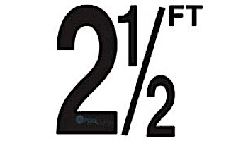 Depth Marker 5" Frost proof tile | 2 1/2 Non-Skid | DM52-1025