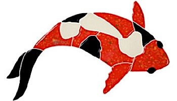 Artistry In Mosaics Koi Fish Mosaic | Red - 6" x 10" | KFIREDRS