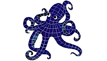 Artistry In Mosaics Octopus Mosaic | Large - 34 in x 38 in | OCTBLUOL