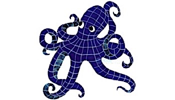Artistry In Mosaics Octopus Mosaic | Large - 34 in x 38 in | OCTBLUOL