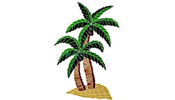 Artistry In Mosaics Twin Palms Mosaic | 52" x 35" | PTWMCOOL