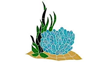 Porcelain Mosaic Reef Accent Fish Group in Seagrass | 31" x 50" | FGSYELLM