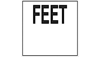 Inlays Depth Marker 6x6 Frost Proof Tile | FEET Non-Skid | C621531
