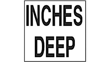 Inlays Depth Marker 6x6 Frost Proof Tile | INCHES DEEP Non-Skid | C621532