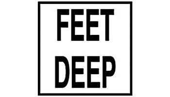 Inlays Depth Marker 6x6 Frost proof tile | FEET DEEP Smooth | C611530