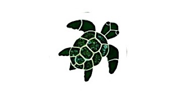 Artistry In Mosaics Turtle Classic Topview Green Mosaic | Medium - 16" x 15" | TURGRETM