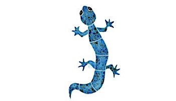 Artistry In Mosaics Gecko Blue Mosaic | Small - 6" x 10" | GECBLUS