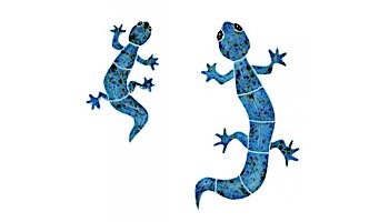 Artistry In Mosaics Gecko Blue Mosaic | Small - 6" x 10" | GECBLUS