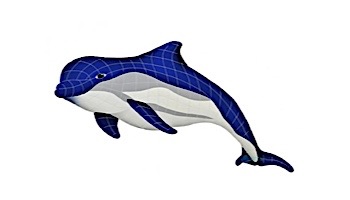 Artistry In Mosaics Bottlenose Dolphin Upward Mosaic | 23" x 53" | BDOBLUUL