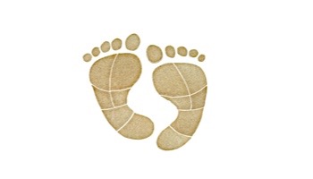 Artistry In Mosaics Footprint Tan Mosaic | Medium - 8 in x 8 in | FPRTANOM