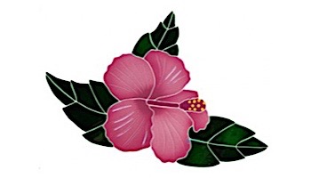 Artistry In Mosaics Tropical Hibiscus Mosaic | 10" x 9" | HTOBUROS