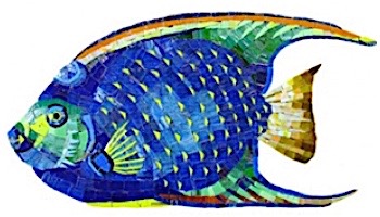 Artistry In Mosaics Angel Fish Glass Mosaic | 9" x 18" | G-AFM